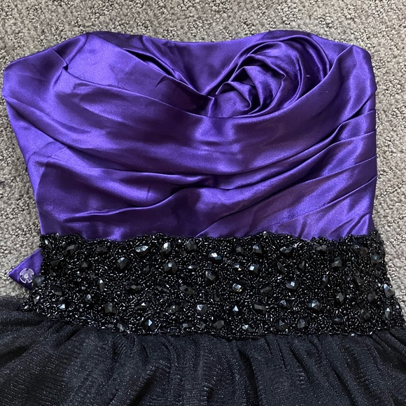 Black and purple Little girls dress - Picture 2 of 10